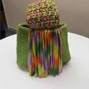 Multicolor Knit Mini Bag